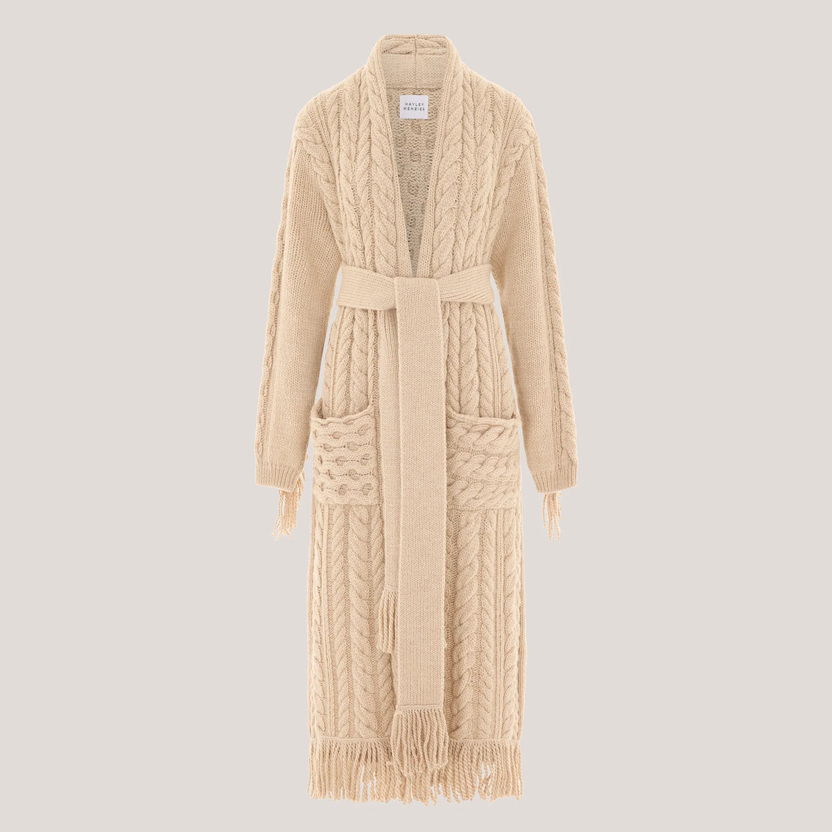Hayley Menzies Avni long cardigan Ecru