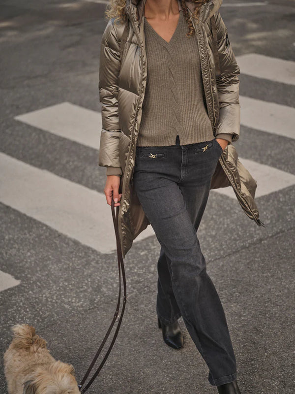 Mos Mosh Nova  metallic down jacket Brindle