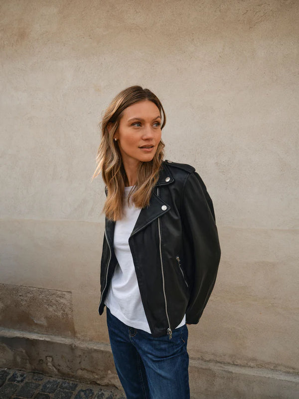 Mos Mosh Mitchel Moi Leather Jacket Black