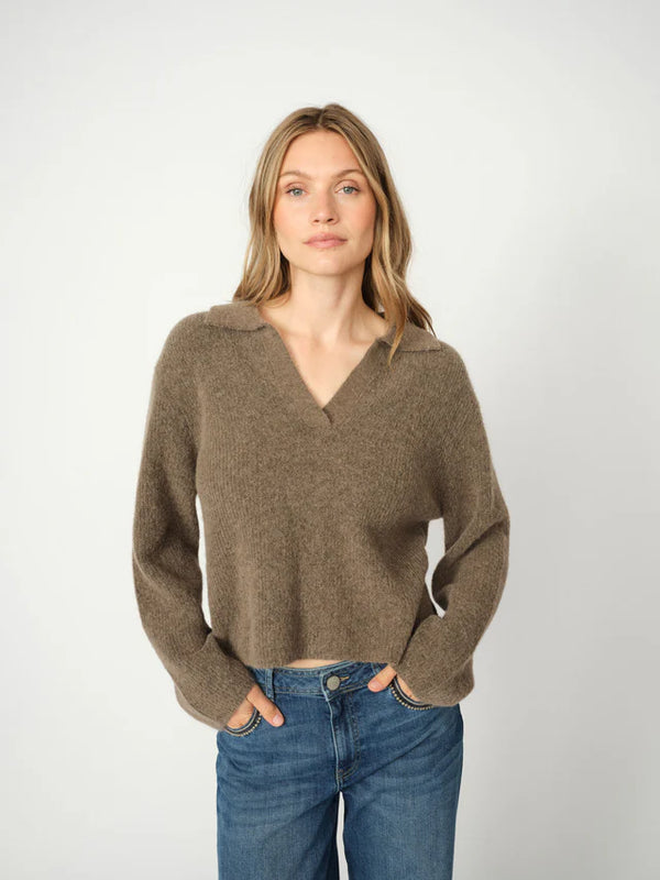 Mos Mosh Thora Aidy Polo Knit Falcon