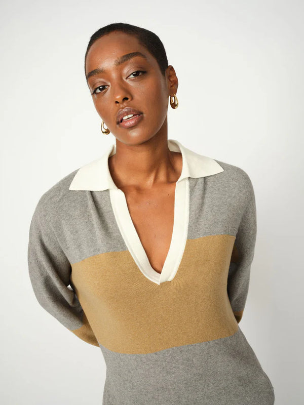 Mos Mosh Wylie Tani Bold Stripe Knit True Camel