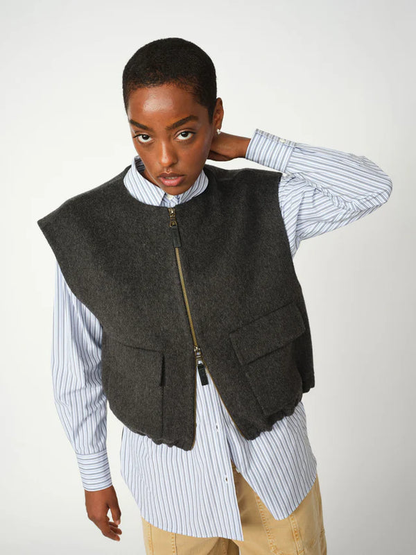 Mos Mosh Elisa Loisa Wool Vest Phantom