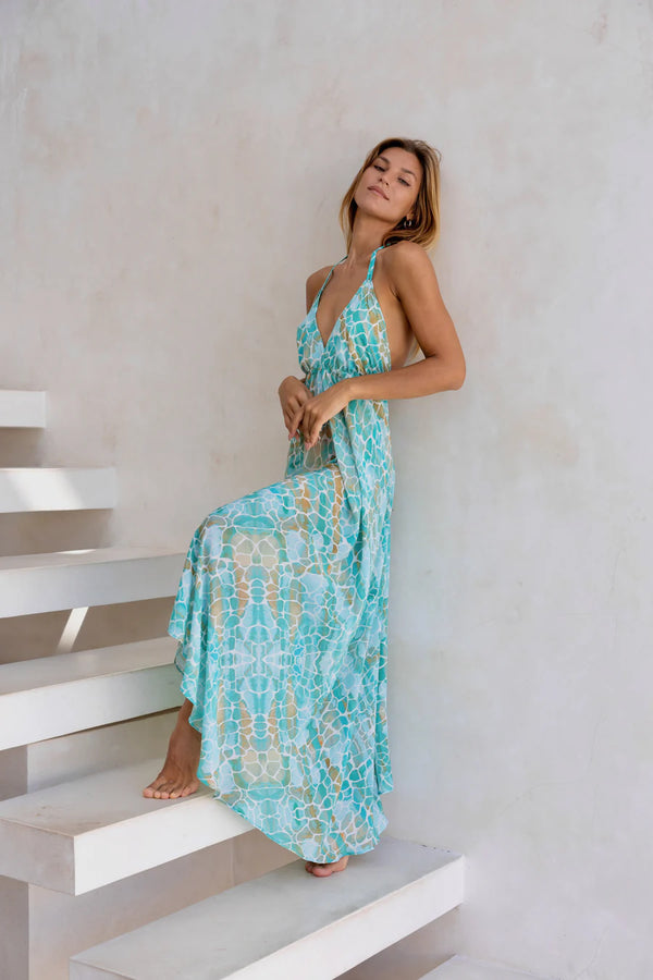 Sophia Alexia Ibiza dress  Aqua Pebbles