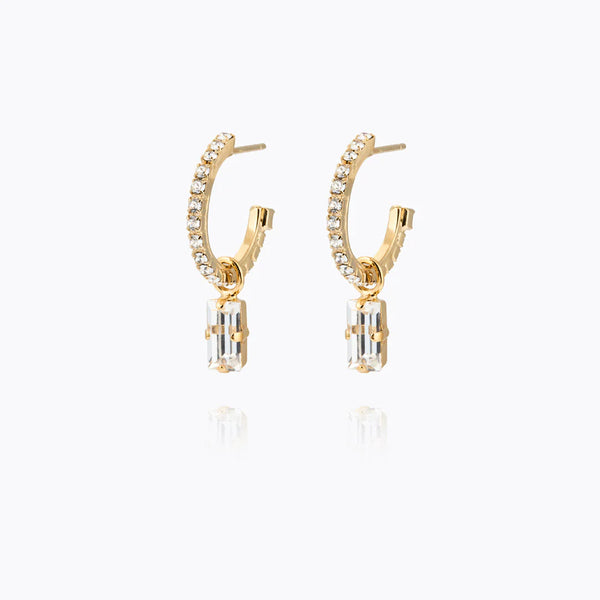 Caroline Svedbom Lucy earrings Gold crystal
