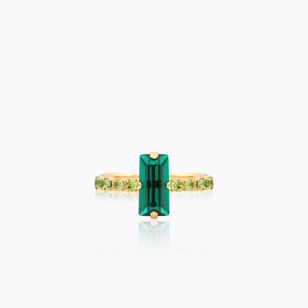 Caroline Svedbom Lucy Ring Gold Emerald/ Peridot