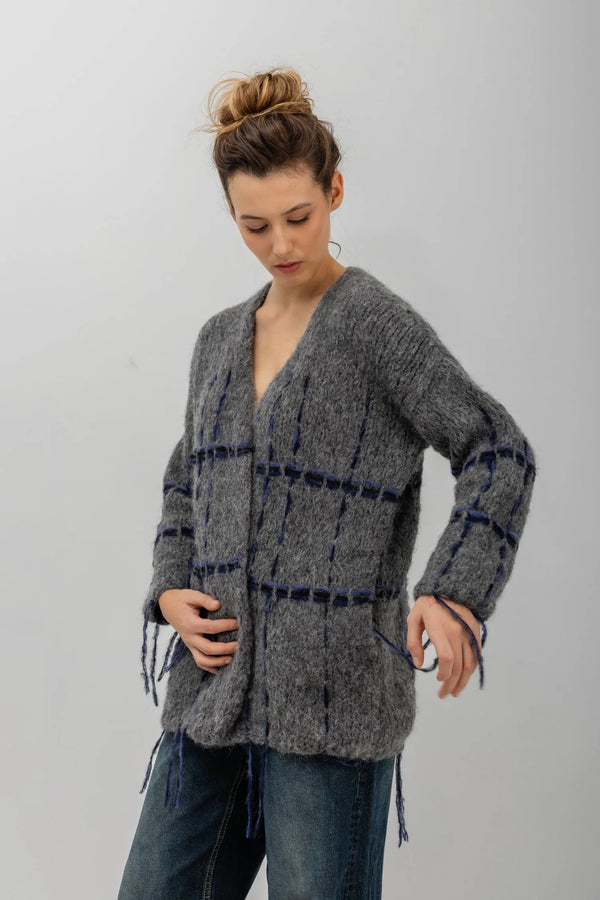 Michele and Hoven Nuna cardigan Dark grey combination