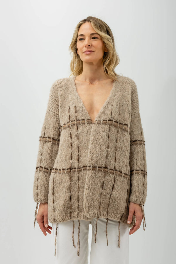 Michele and Hoven Nuna cardigan Natural combination