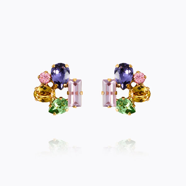 Caroline Svedbom Noelle Stud Earrings Gold festive combo