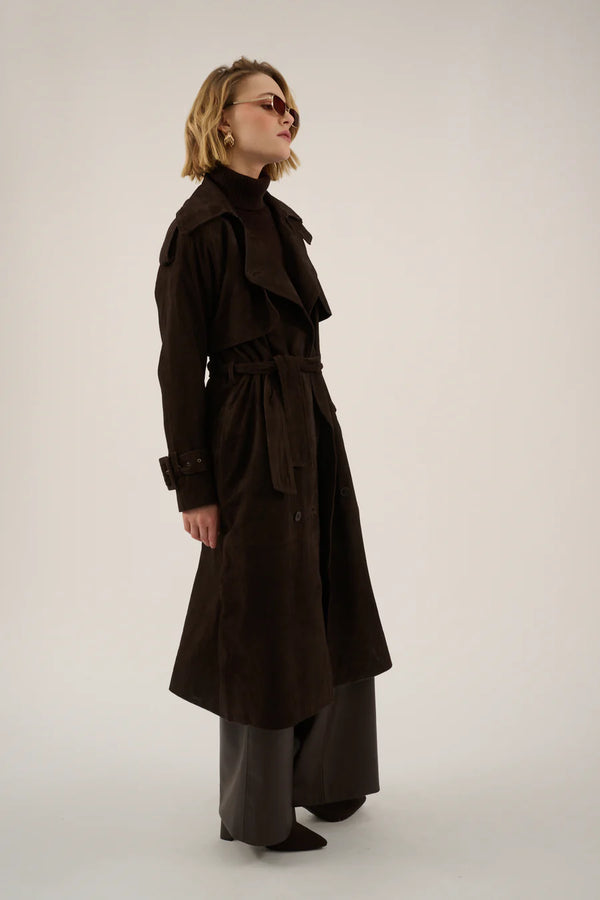 Oscar Jill Coat Chocolate