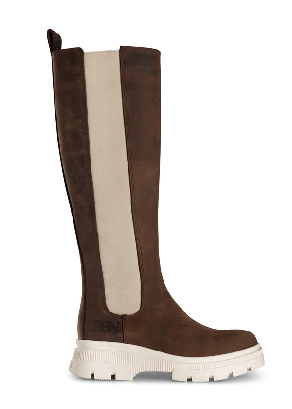 BRGN Slim High Boots Chocolate Brown