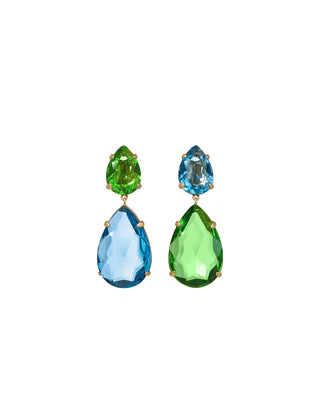 Roxanne Assoulin The Marvellous Drop Earrings Aqua