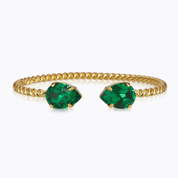 Caroline Svedbom Mini drop bracelet gold Majestic green